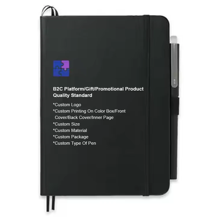 Pu læder notebook